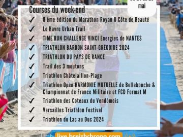 Quel beau week-end attend nos équipes 🏁

Retrouvez-les sur nos 11 événements du 24 au 26 mai !!

- @marathonroyan 
- Le Havre Urban Trail 
- Time Run...